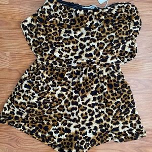 Leopard print romper